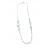 Collana girocollo rosario argento e perle ST4800