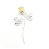 Rosa argentata con petali smaltati altezza 16 cm