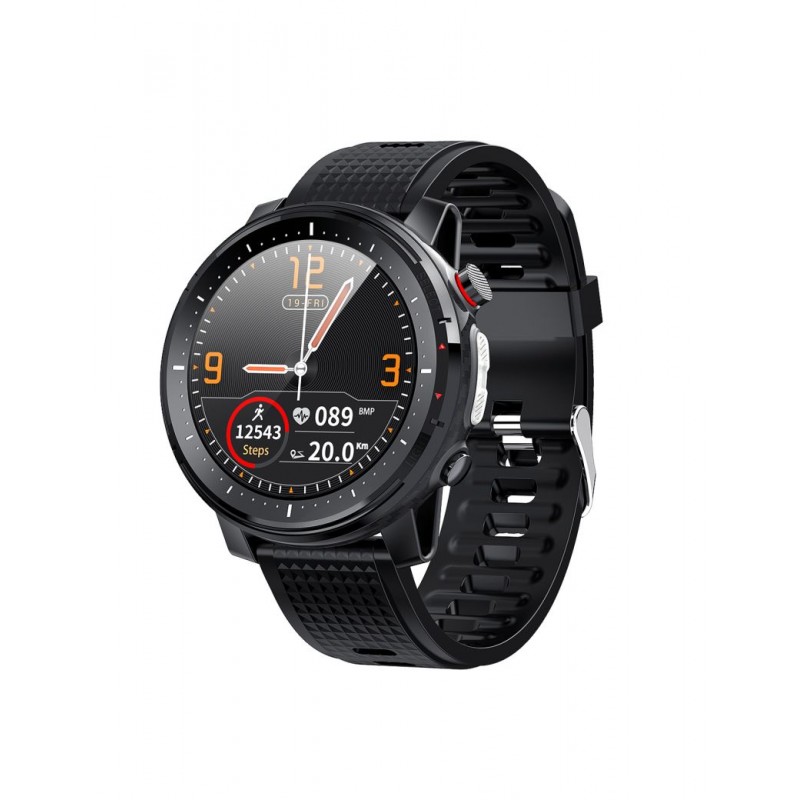 SW015A Smartwatch Carbon case round Smarty 2.0