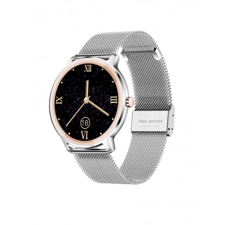 SW018B Smartwatch ghiera Rosata metal case round Smarty 2.0